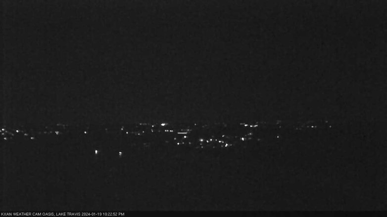 Lake Travis webcam, January 19, 2024 10:25 PM CT
