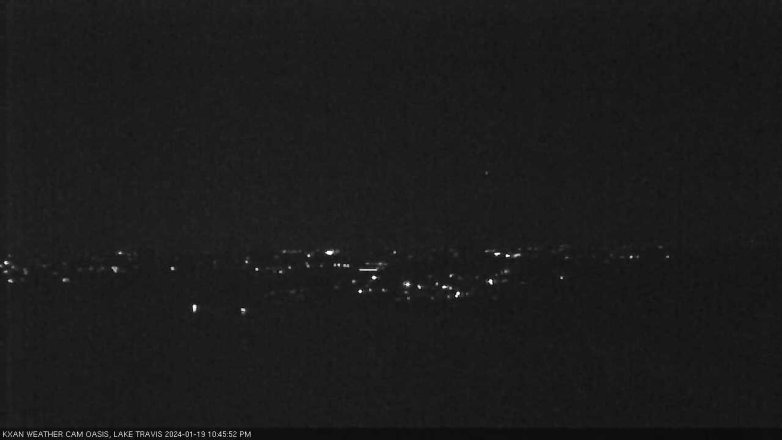 Lake Travis webcam, January 19, 2024 10:45 PM CT