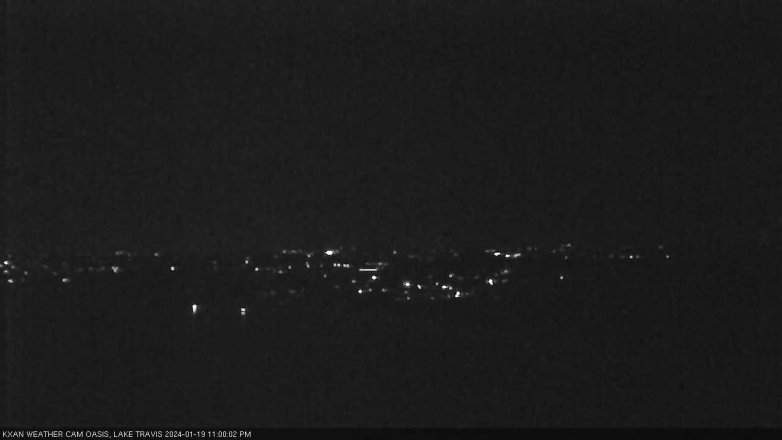 Lake Travis webcam, January 19, 2024 11:00 PM CT