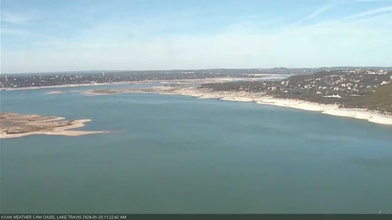 Lake Travis webcam, January 20, 2024 11:25 AM CT