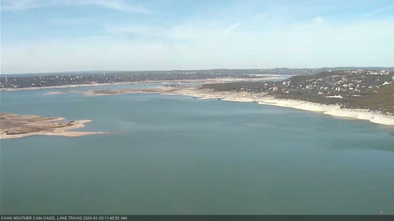 Lake Travis webcam, January 20, 2024 11:45 AM CT