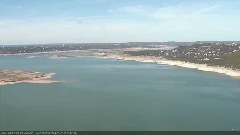 Lake Travis webcam, January 20, 2024 12:00 PM CT