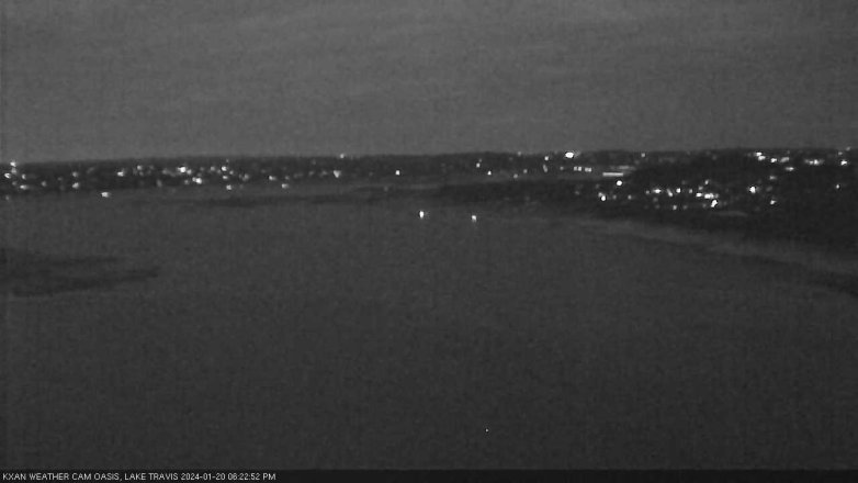 Lake Travis webcam, January 20, 2024 6:25 PM CT