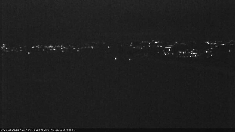 Lake Travis webcam, January 20, 2024 7:25 PM CT