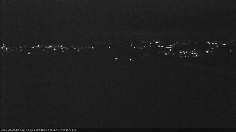 Lake Travis webcam, January 20, 2024 7:45 PM CT