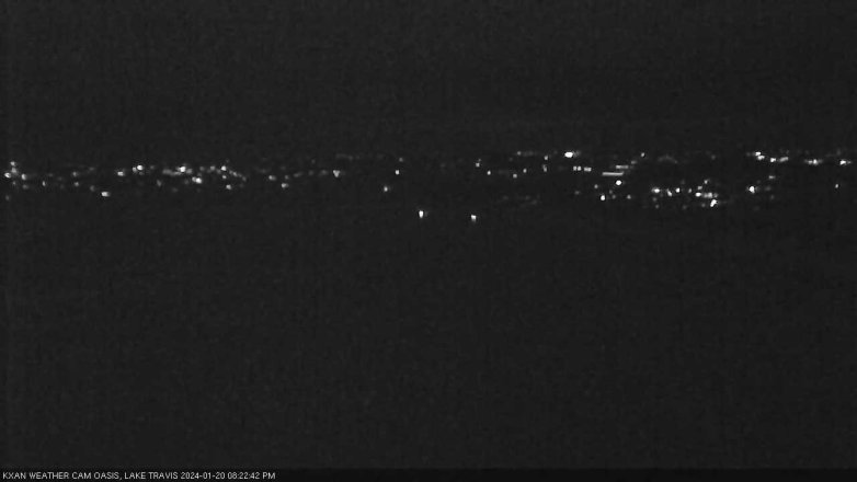 Lake Travis webcam, January 20, 2024 8:25 PM CT