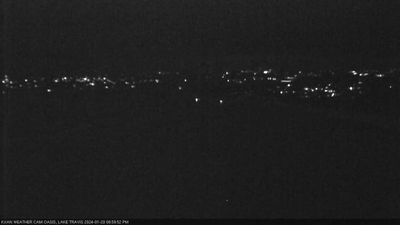 Lake Travis webcam, January 20, 2024 9:00 PM CT