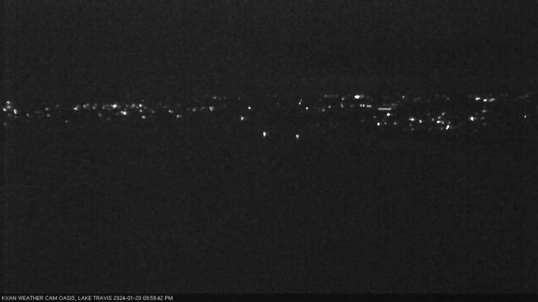 Lake Travis webcam, January 20, 2024 10:00 PM CT