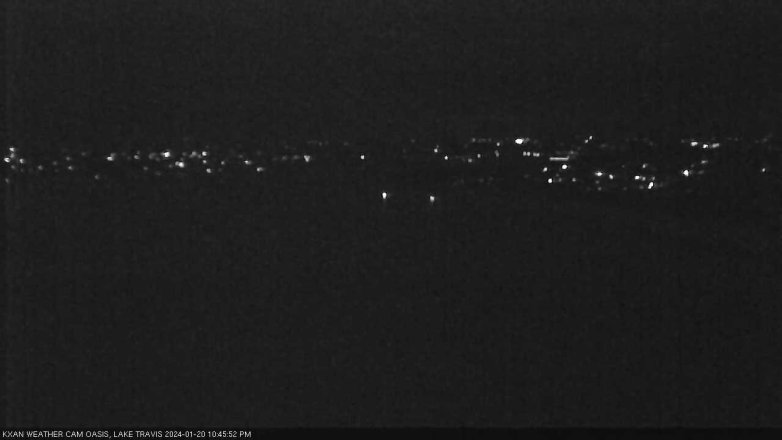 Lake Travis webcam, January 20, 2024 10:45 PM CT