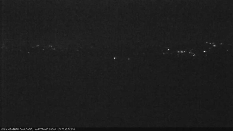 Lake Travis webcam, January 21, 2024 7:45 PM CT