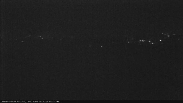Lake Travis webcam, January 21, 2024 8:00 PM CT