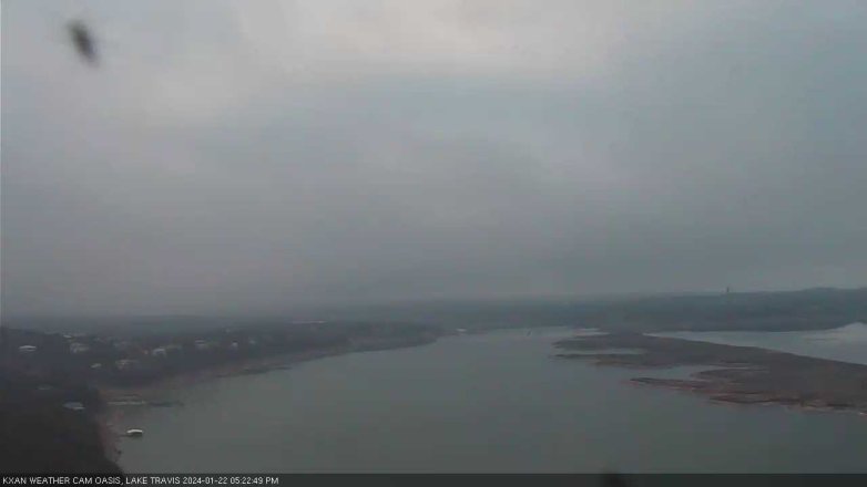 Lake Travis webcam, January 22, 2024 5:25 PM CT