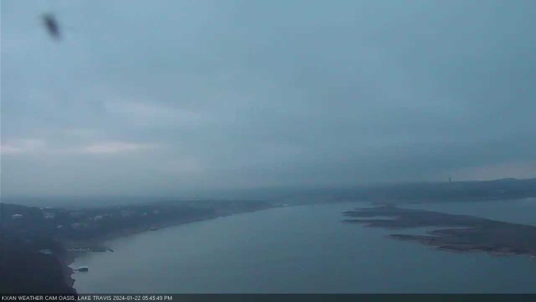 Lake Travis webcam, January 22, 2024 5:45 PM CT