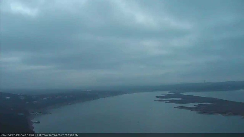 Lake Travis webcam, January 22, 2024 6:00 PM CT