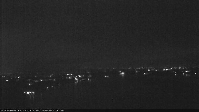 Lake Travis webcam, January 22, 2024 7:00 PM CT