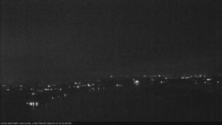 Lake Travis webcam, January 22, 2024 7:25 PM CT