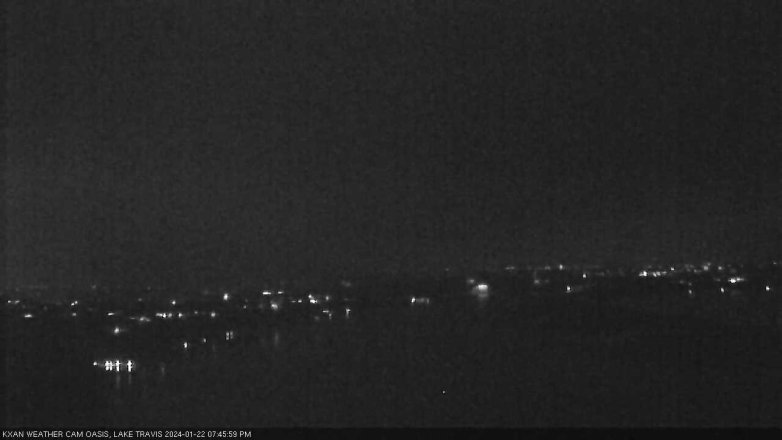 Lake Travis webcam, January 22, 2024 7:45 PM CT
