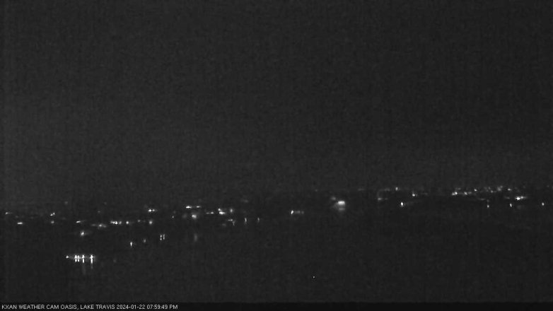 Lake Travis webcam, January 22, 2024 8:00 PM CT