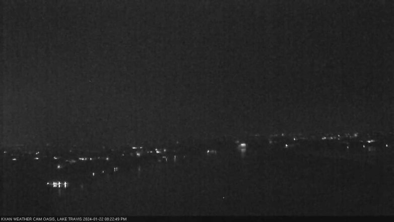 Lake Travis webcam, January 22, 2024 8:25 PM CT