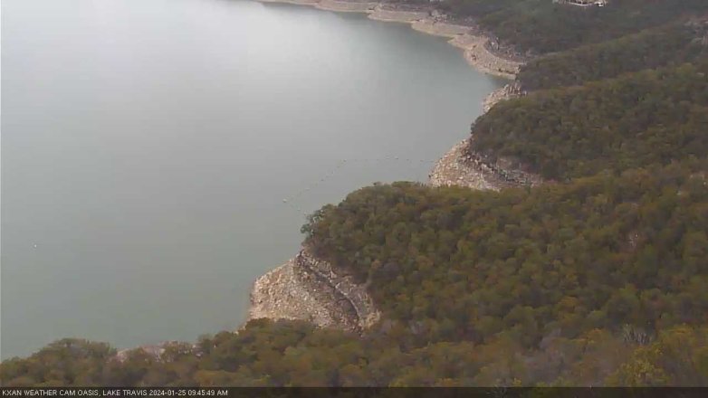 Lake Travis webcam, January 25, 2024 9:45 AM CT
