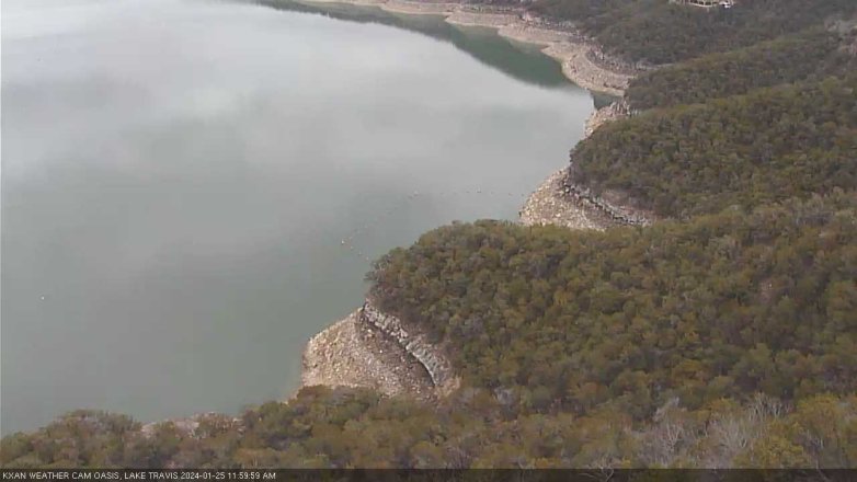Lake Travis webcam, January 25, 2024 12:00 PM CT