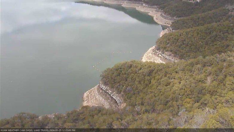 Lake Travis webcam, January 25, 2024 12:25 PM CT