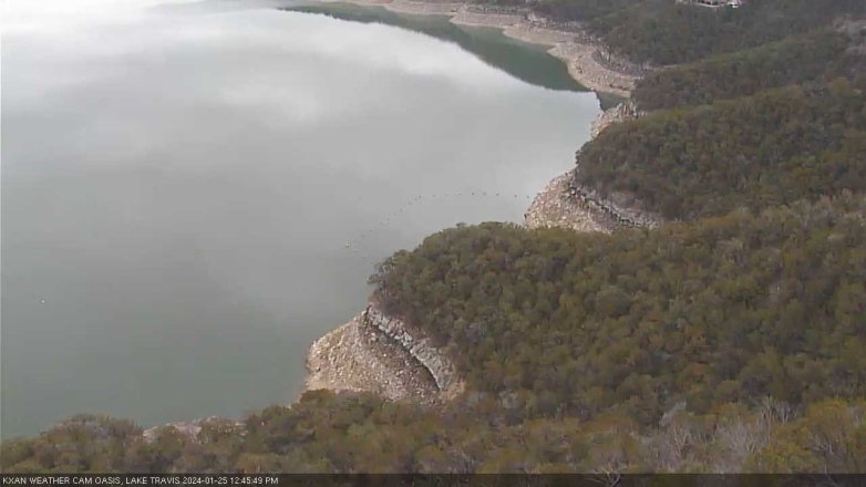 Lake Travis webcam, January 25, 2024 12:45 PM CT