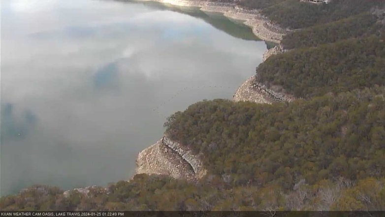 Lake Travis webcam, January 25, 2024 1:25 PM CT