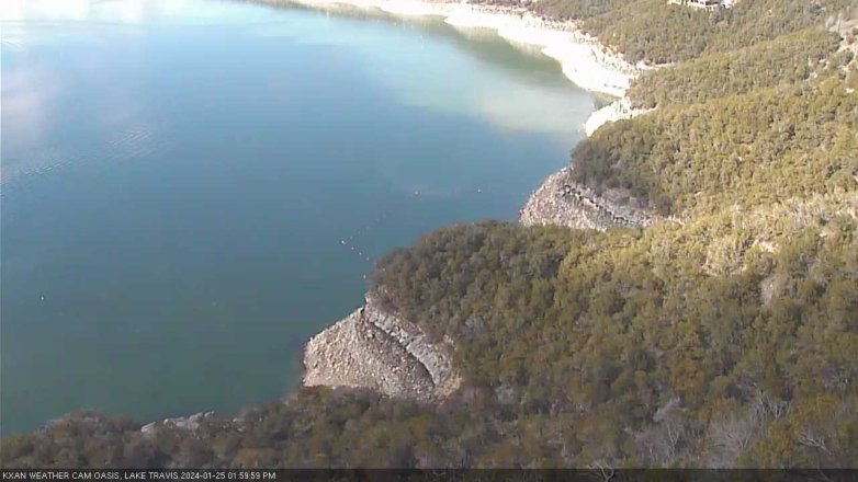 Lake Travis webcam, January 25, 2024 2:00 PM CT