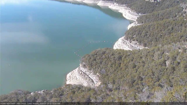 Lake Travis webcam, January 25, 2024 2:25 PM CT