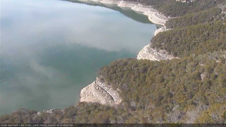 Lake Travis webcam, January 25, 2024 2:45 PM CT