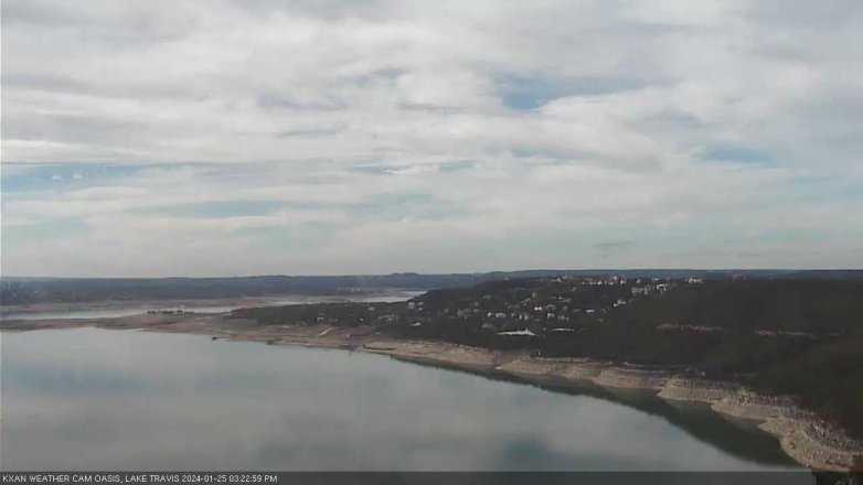 Lake Travis webcam, January 25, 2024 3:25 PM CT