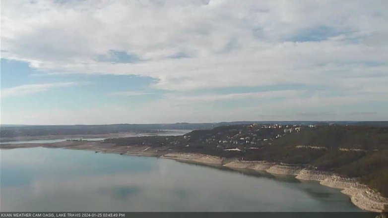 Lake Travis webcam, January 25, 2024 3:45 PM CT