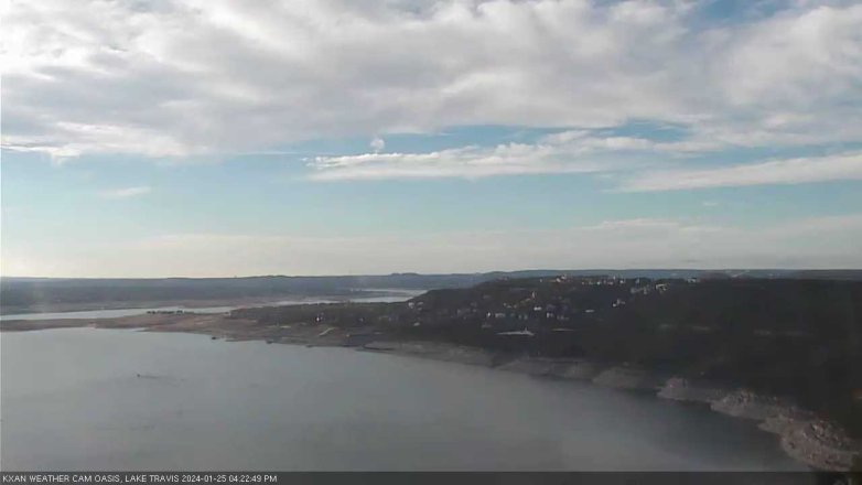 Lake Travis webcam, January 25, 2024 4:25 PM CT