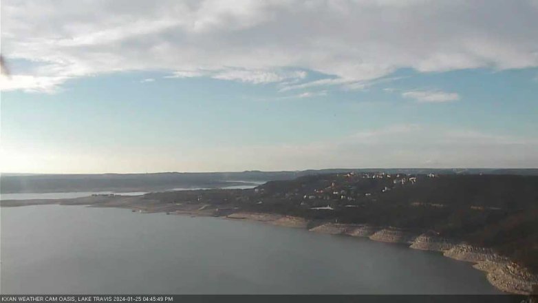 Lake Travis webcam, January 25, 2024 4:45 PM CT