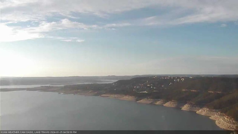 Lake Travis webcam, January 25, 2024 5:00 PM CT