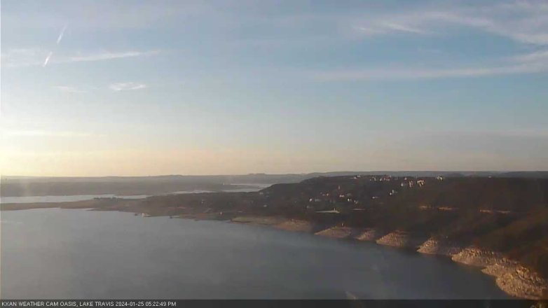 Lake Travis webcam, January 25, 2024 5:25 PM CT