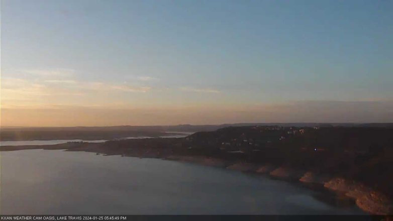 Lake Travis webcam, January 25, 2024 5:45 PM CT