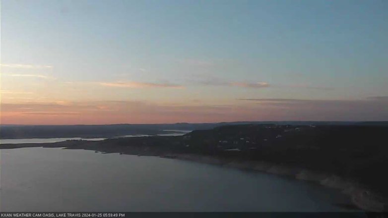 Lake Travis webcam, January 25, 2024 6:00 PM CT