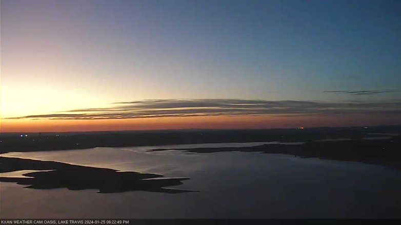 Lake Travis webcam, January 25, 2024 6:25 PM CT
