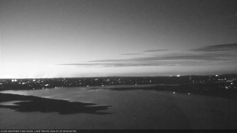 Lake Travis webcam, January 25, 2024 6:45 PM CT