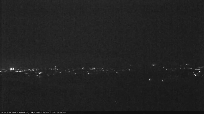 Lake Travis webcam, January 25, 2024 8:00 PM CT