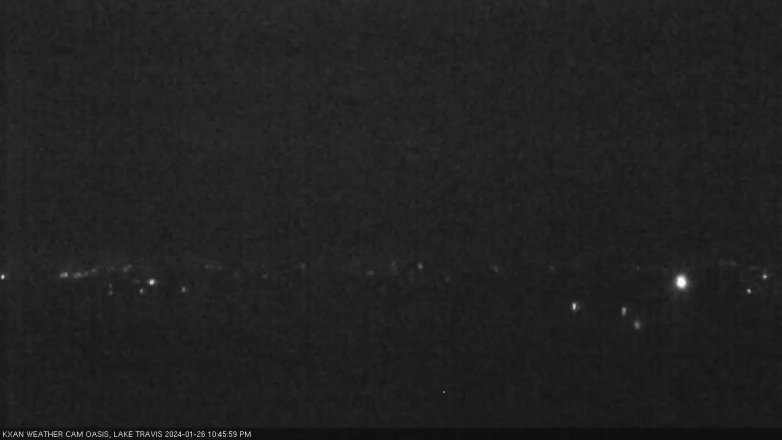 Lake Travis webcam, January 26, 2024 10:45 PM CT