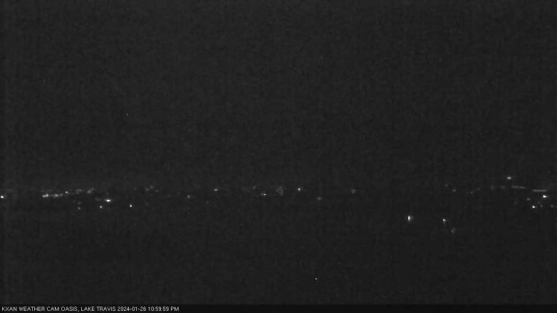 Lake Travis webcam, January 26, 2024 11:00 PM CT