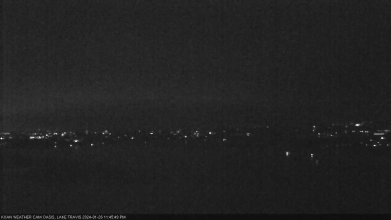 Lake Travis webcam, January 26, 2024 11:45 PM CT