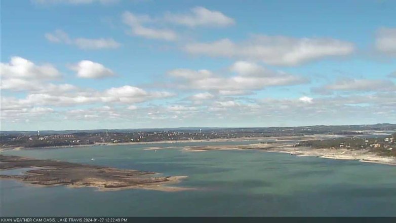 Lake Travis webcam, January 27, 2024 12:25 PM CT