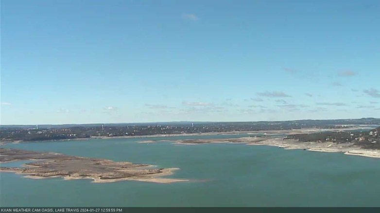 Lake Travis webcam, January 27, 2024 1:00 PM CT