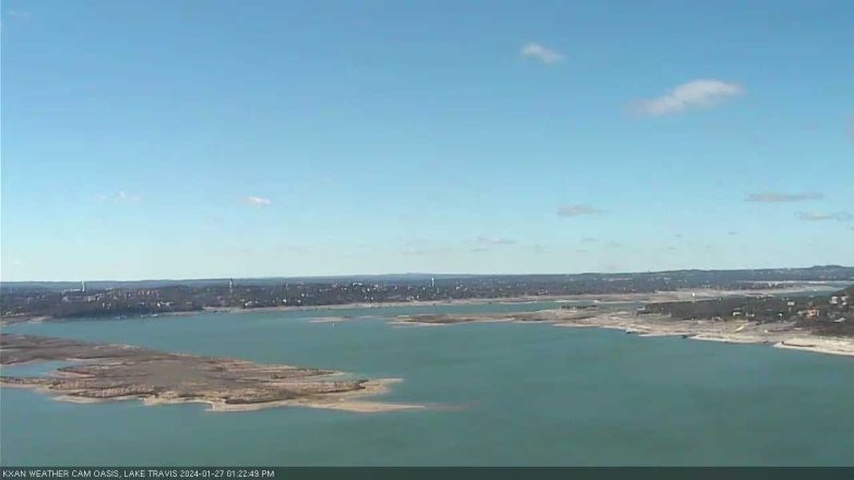 Lake Travis webcam, January 27, 2024 1:25 PM CT