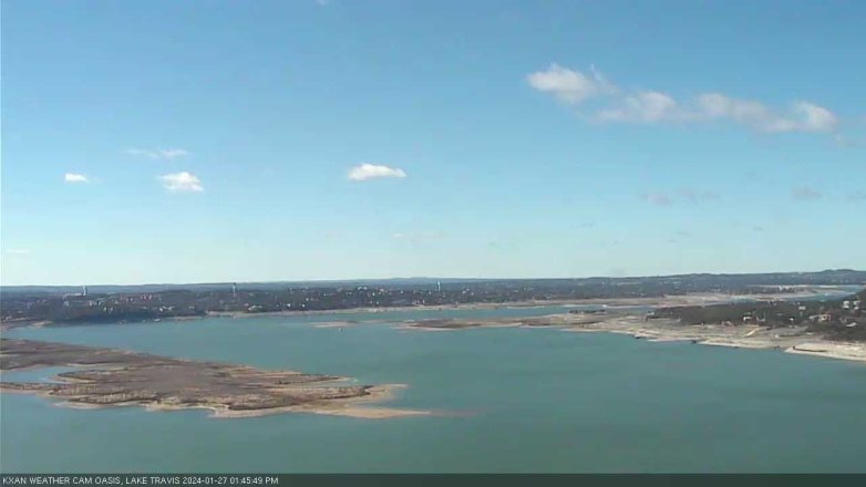 Lake Travis webcam, January 27, 2024 1:45 PM CT