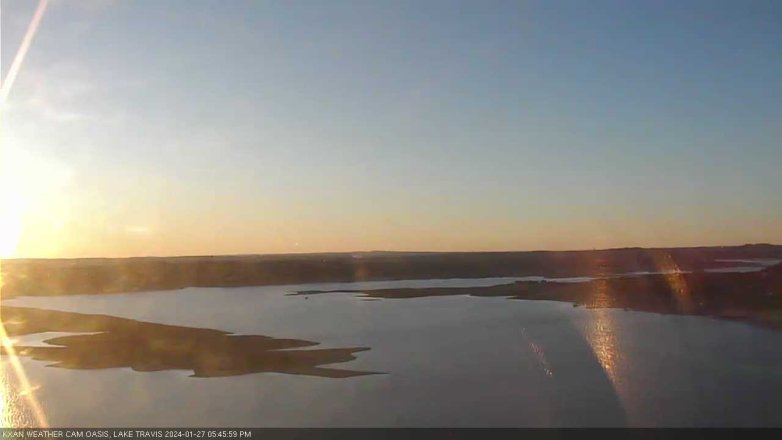 Lake Travis webcam, January 27, 2024 5:45 PM CT